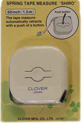 Spring Tape Measure (Keyring Design) 60 Inch / 150 Cm Red